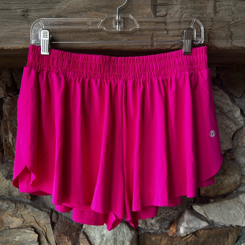 Mirity Pink Athletic Shorts with Relaxed Fit and Elastic Waistband